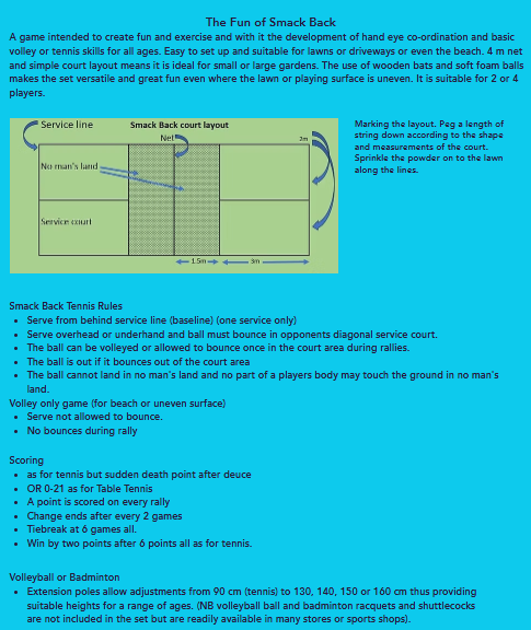 SmackBack Tennis rules